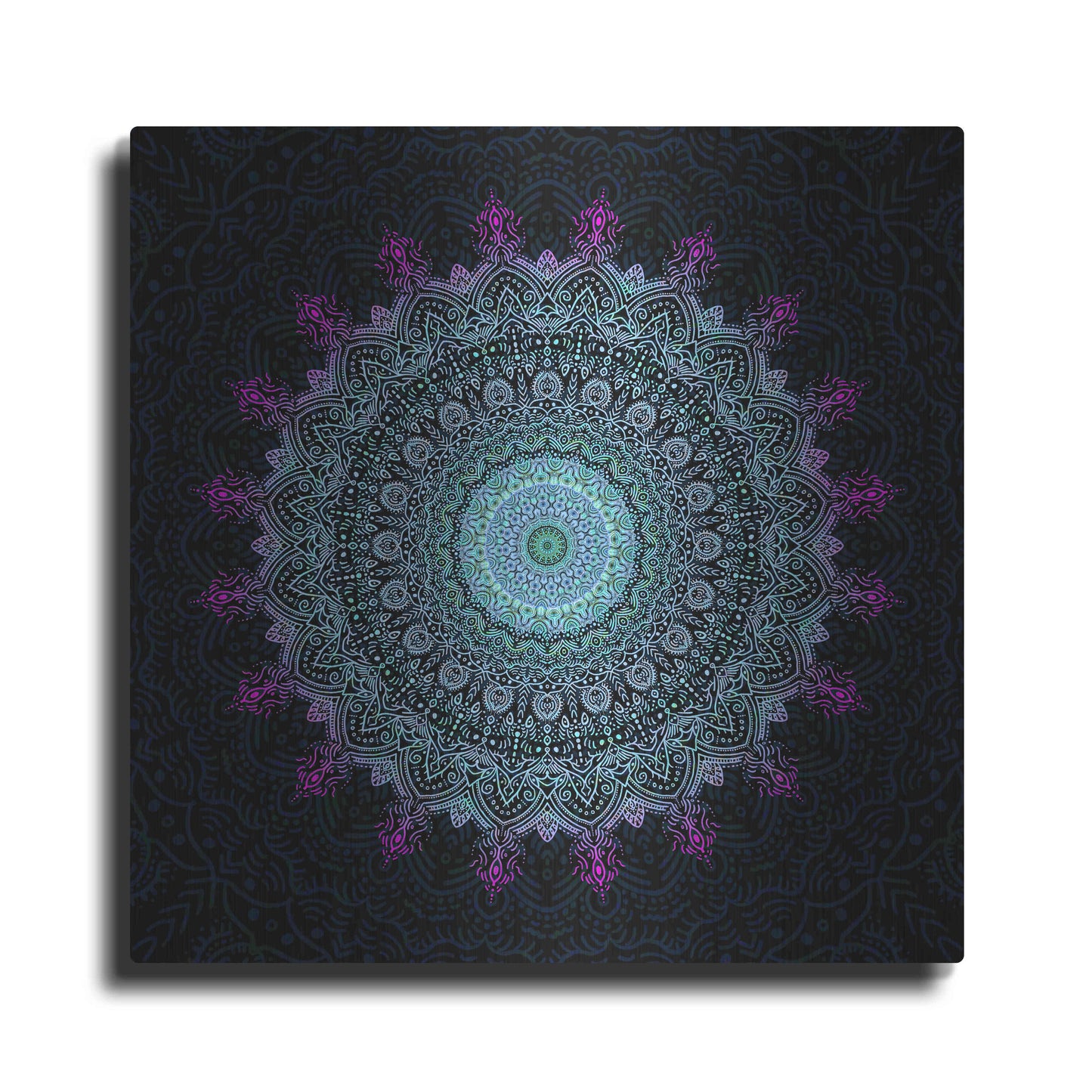 Luxe Metal Art 'Zen Mandala 1' by Cameron Gray, Metal Wall Art