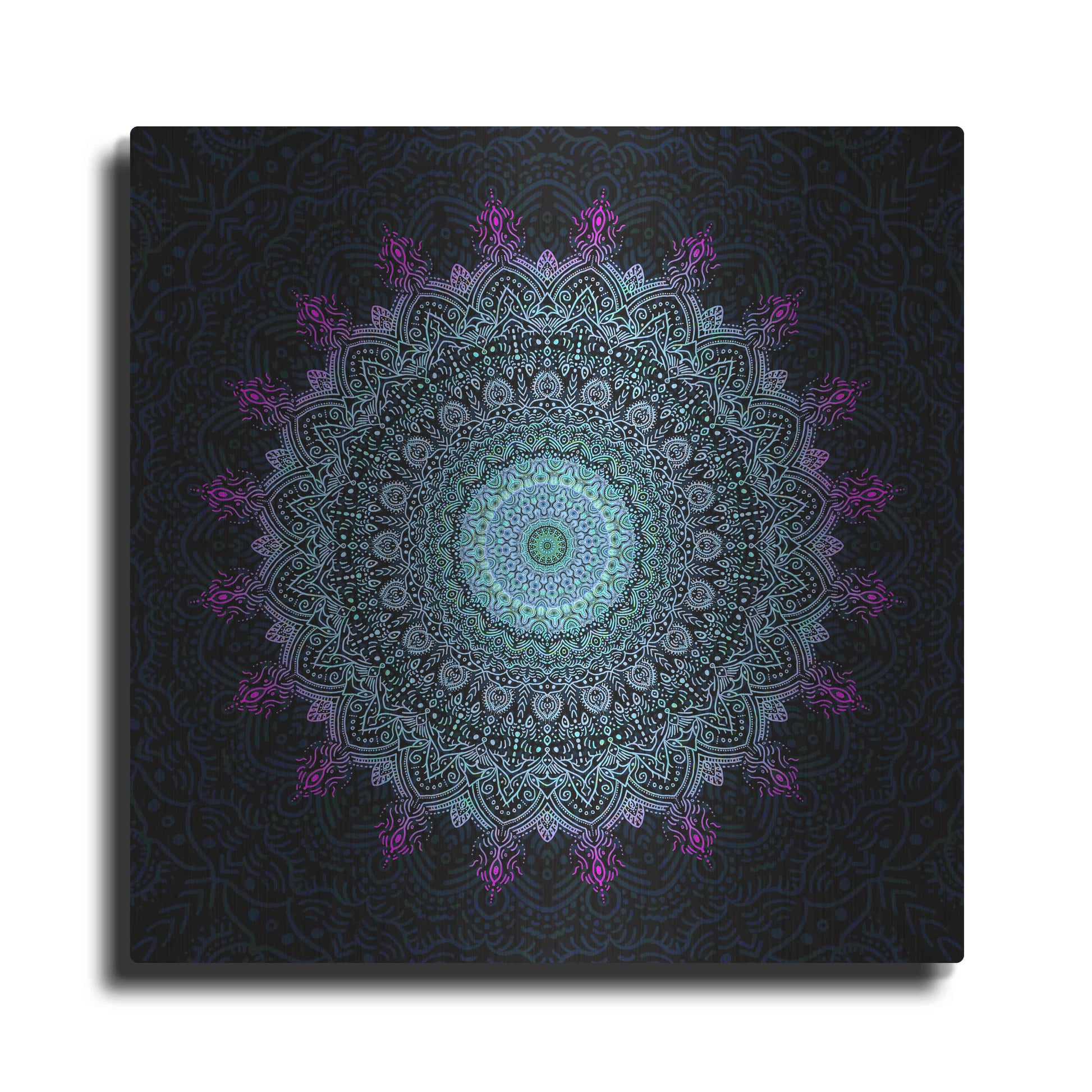 Luxe Metal Art 'Zen Mandala 1' by Cameron Gray, Metal Wall Art