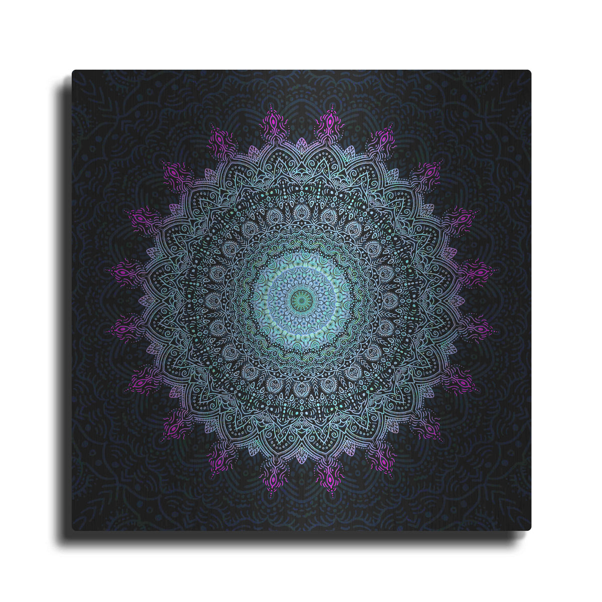 Luxe Metal Art 'Zen Mandala 1' by Cameron Gray, Metal Wall Art