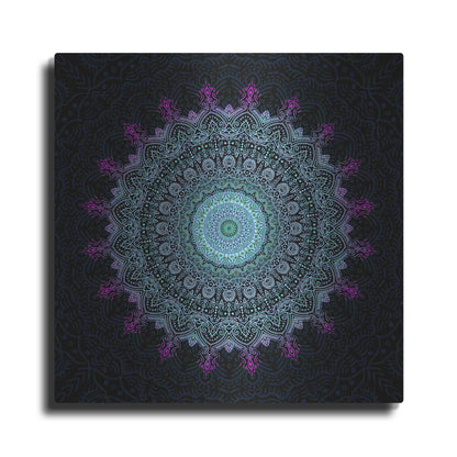 Luxe Metal Art 'Zen Mandala 1' by Cameron Gray, Metal Wall Art