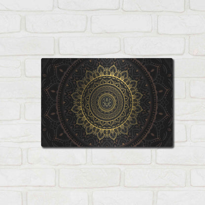 Luxe Metal Art 'Zen Mandala 2' by Cameron Gray, Metal Wall Art,16x12