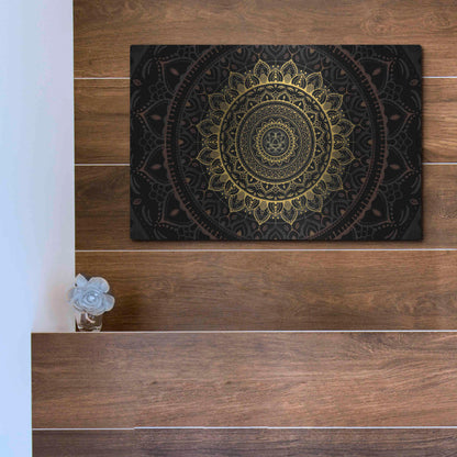 Luxe Metal Art 'Zen Mandala 2' by Cameron Gray, Metal Wall Art,16x12