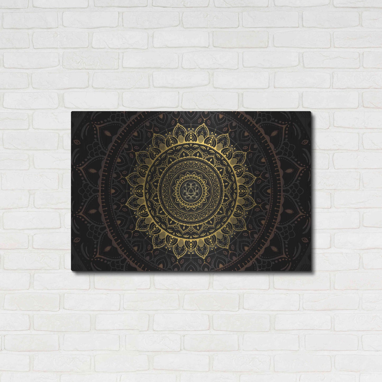 Luxe Metal Art 'Zen Mandala 2' by Cameron Gray, Metal Wall Art,36x24