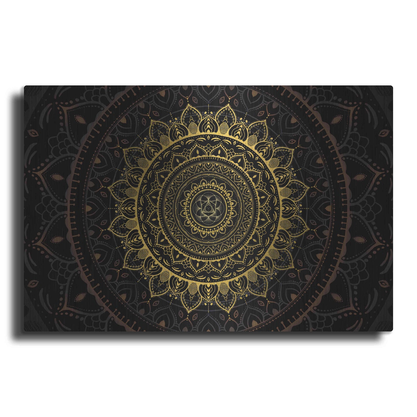 Luxe Metal Art 'Zen Mandala 2' by Cameron Gray, Metal Wall Art