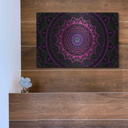 Luxe Metal Art 'Zen Mandala 3' by Cameron Gray, Metal Wall Art,16x12