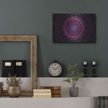 Luxe Metal Art 'Zen Mandala 3' by Cameron Gray, Metal Wall Art,16x12