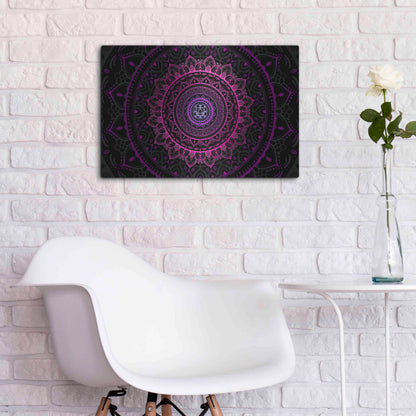 Luxe Metal Art 'Zen Mandala 3' by Cameron Gray, Metal Wall Art,24x16