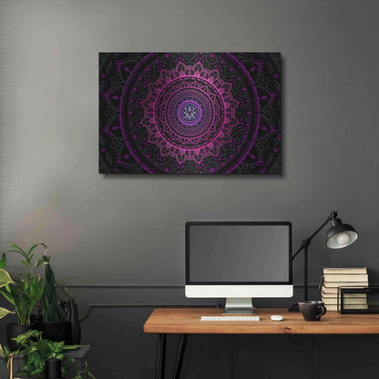 Luxe Metal Art 'Zen Mandala 3' by Cameron Gray, Metal Wall Art,36x24