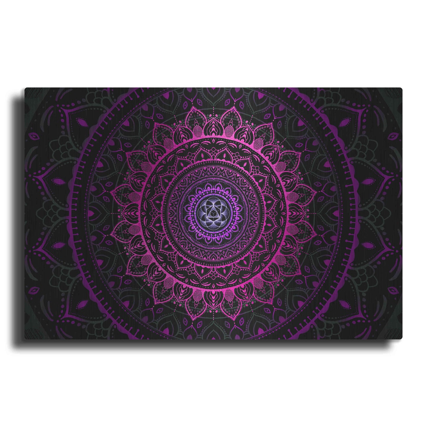 Luxe Metal Art 'Zen Mandala 3' by Cameron Gray, Metal Wall Art
