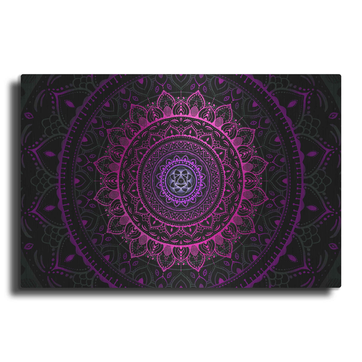 Luxe Metal Art 'Zen Mandala 3' by Cameron Gray, Metal Wall Art