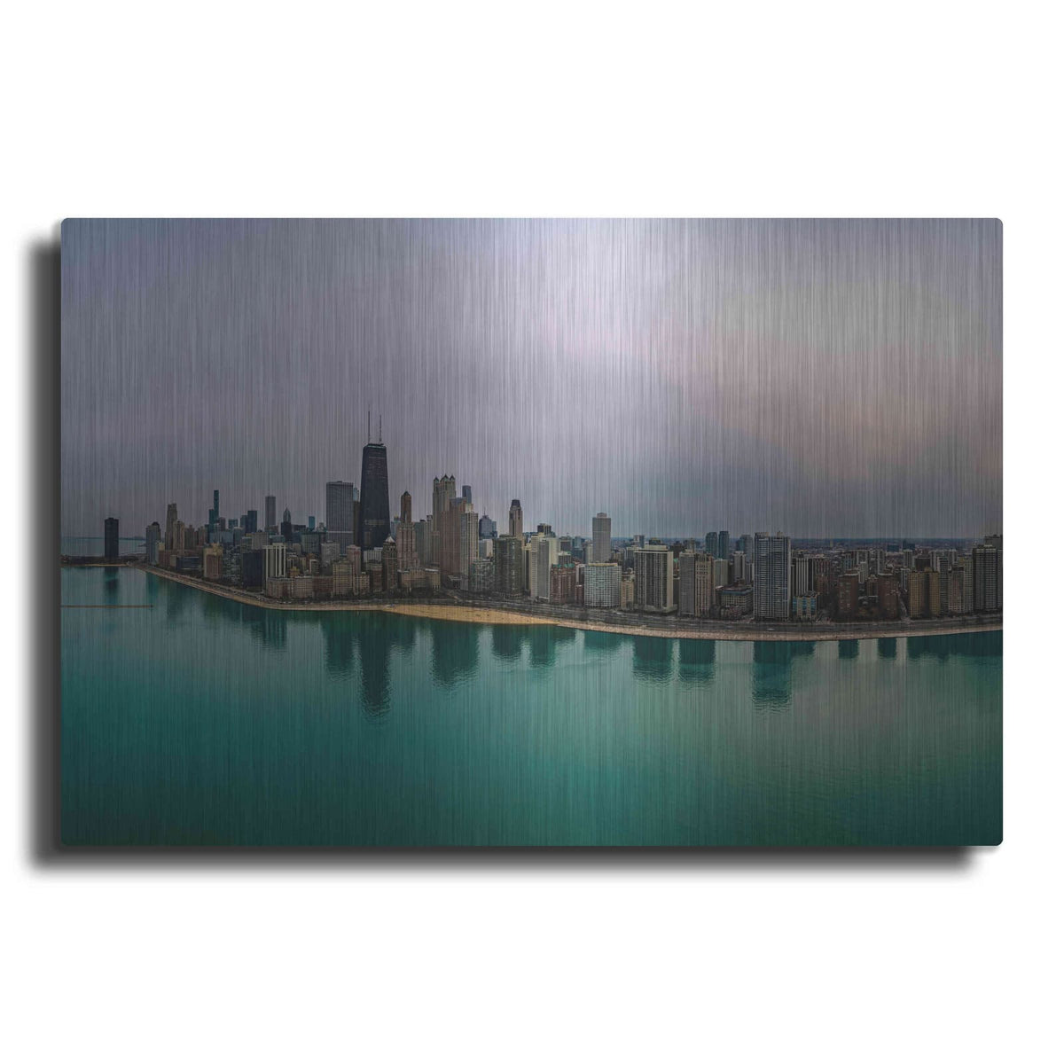 'Cloudy Winter in Chicago Crop' by Luxe Portfolio – Metal Wall Art