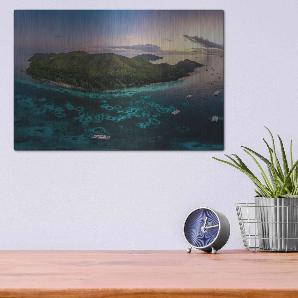'Curieuse Island Seychelles Crop' by Luxe Portfolio – Metal Wall Art, 16x12 room view