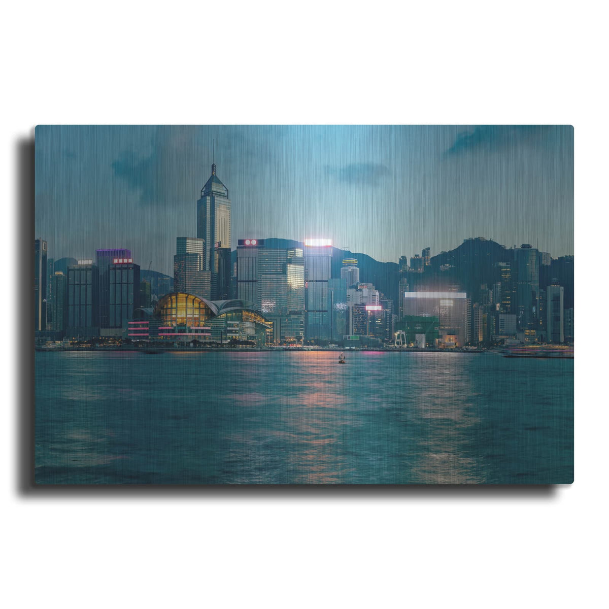 'Hong Kong Twilight Crop' by Luxe Portfolio – Metal Wall Art