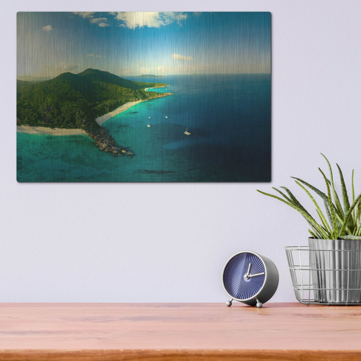 'LaDigue Crop' by Luxe Portfolio – Metal Wall Art, 16x12 room view