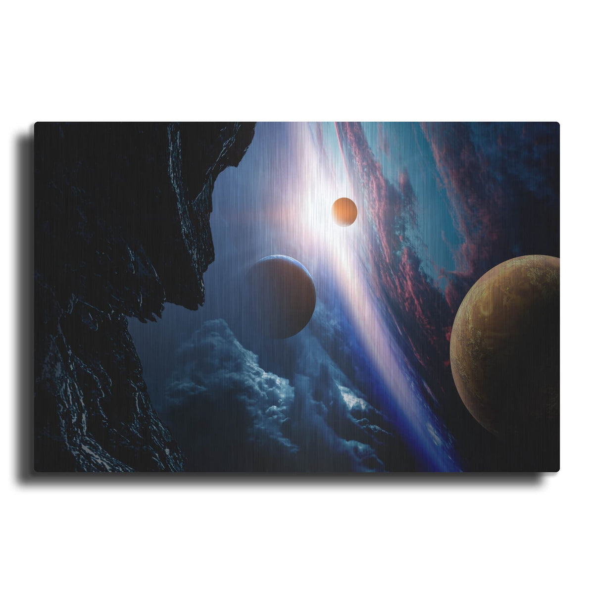 'Space With Planets' by Luxe Portfolio – Metal Wall Art