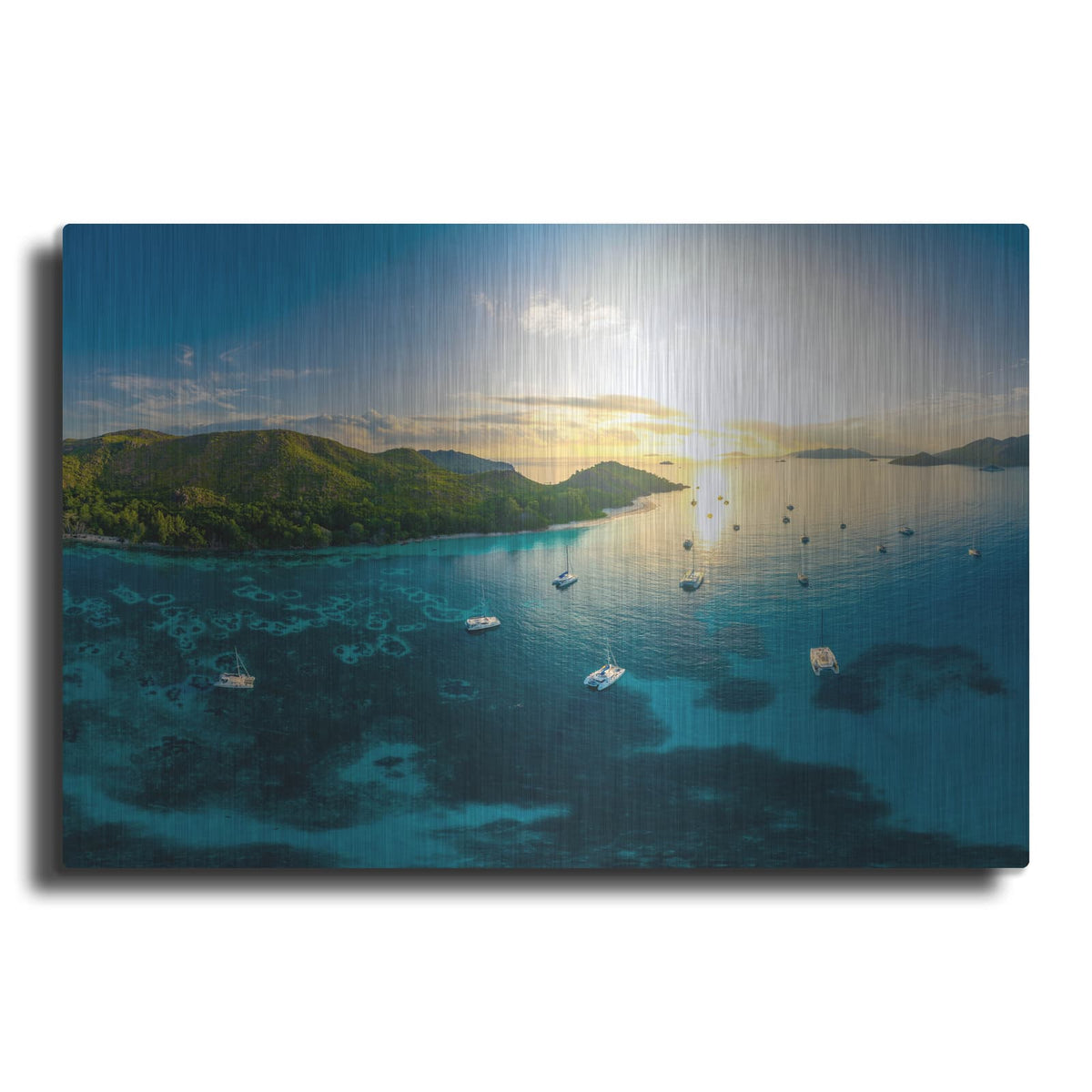 'Seychelles Dreams Crop' by Luxe Portfolio – Metal Wall Art