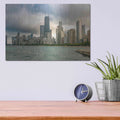 'Cloudy Chicago Crop' by Luxe Portfolio – Metal Wall Art, 16x12 room view