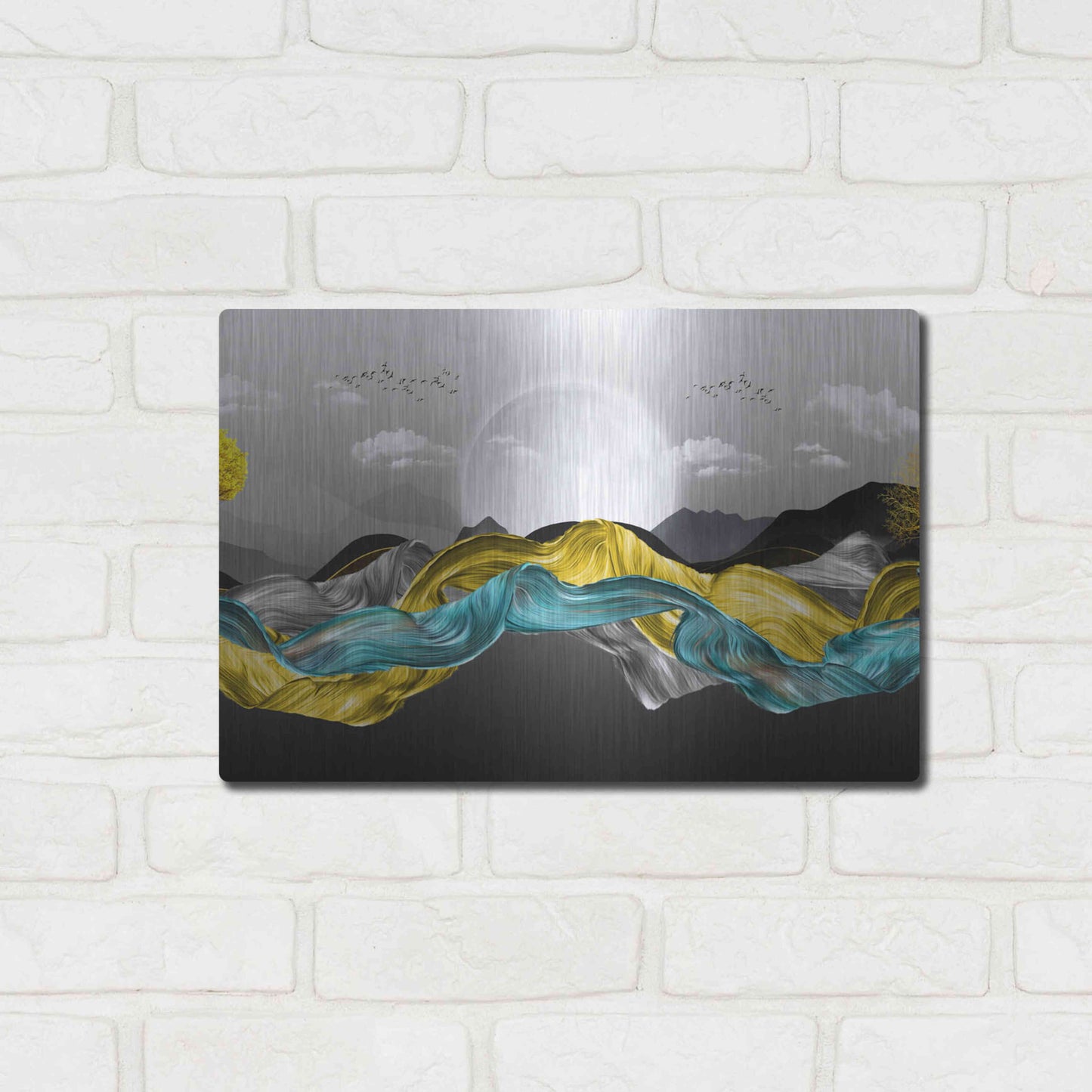 Luxe Metal Art 'The Silky Mountains Crop' by Luxe Portfolio, Metal Wall Art,16x12