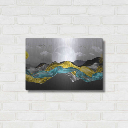 Luxe Metal Art 'The Silky Mountains Crop' by Luxe Portfolio, Metal Wall Art,24x16