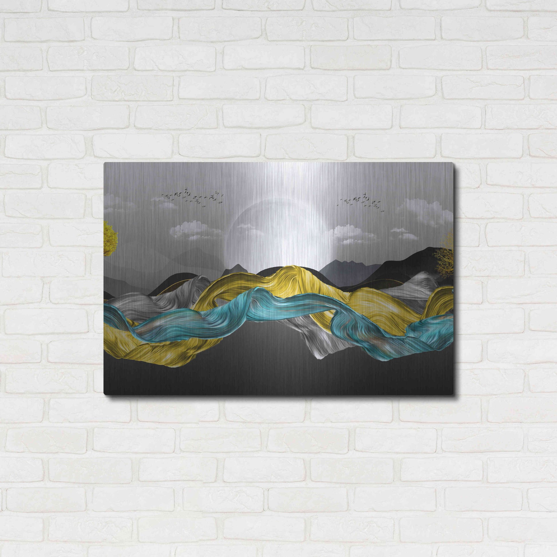 Luxe Metal Art 'The Silky Mountains Crop' by Luxe Portfolio, Metal Wall Art,36x24