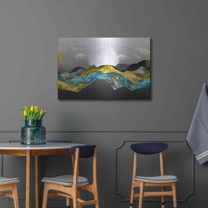 Luxe Metal Art 'The Silky Mountains Crop' by Luxe Portfolio, Metal Wall Art,36x24