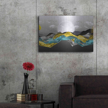 Luxe Metal Art 'The Silky Mountains Crop' by Luxe Portfolio, Metal Wall Art,36x24