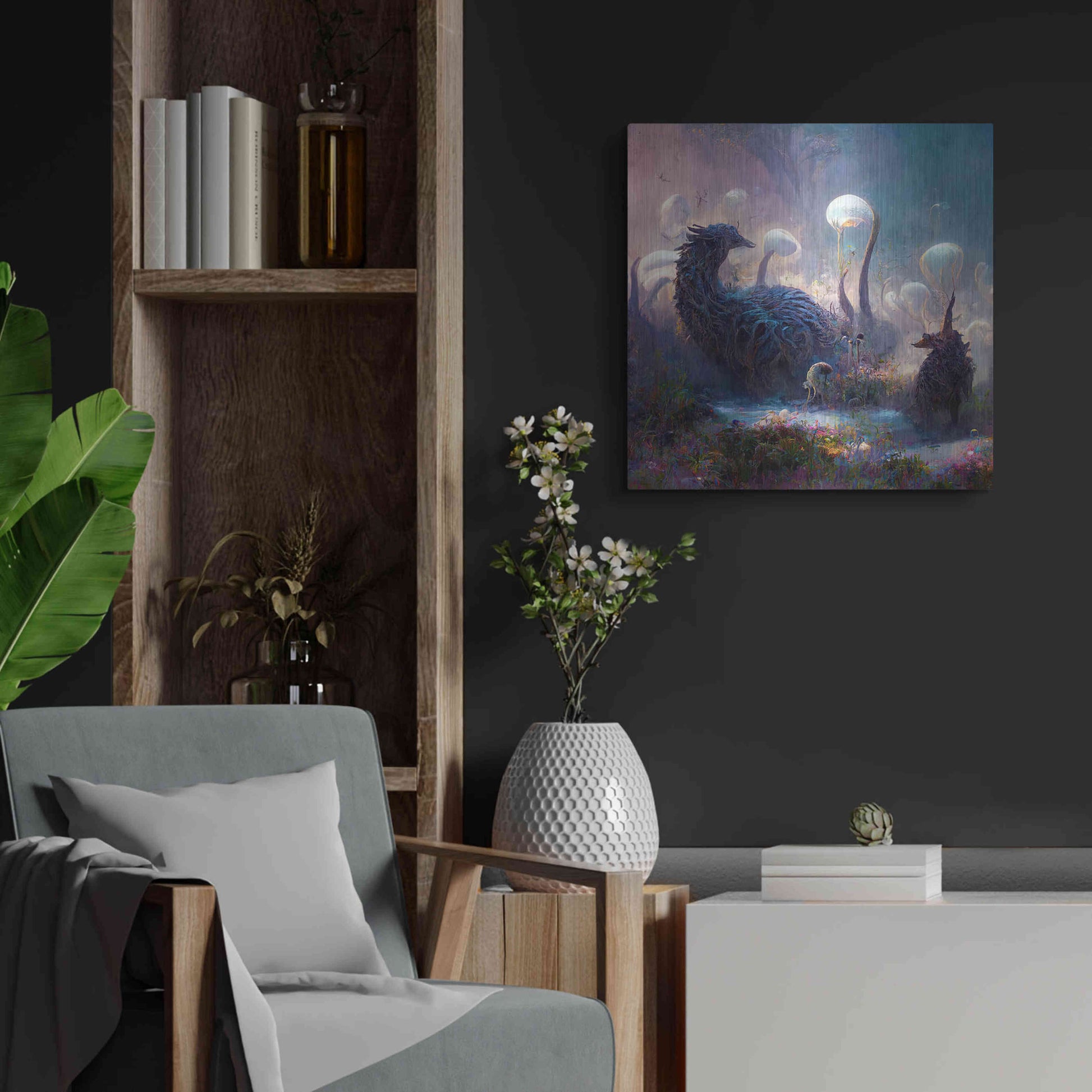 Luxe Metal Art 'Dreamscapes 2' by Cameron Gray, Metal Wall Art,24x24