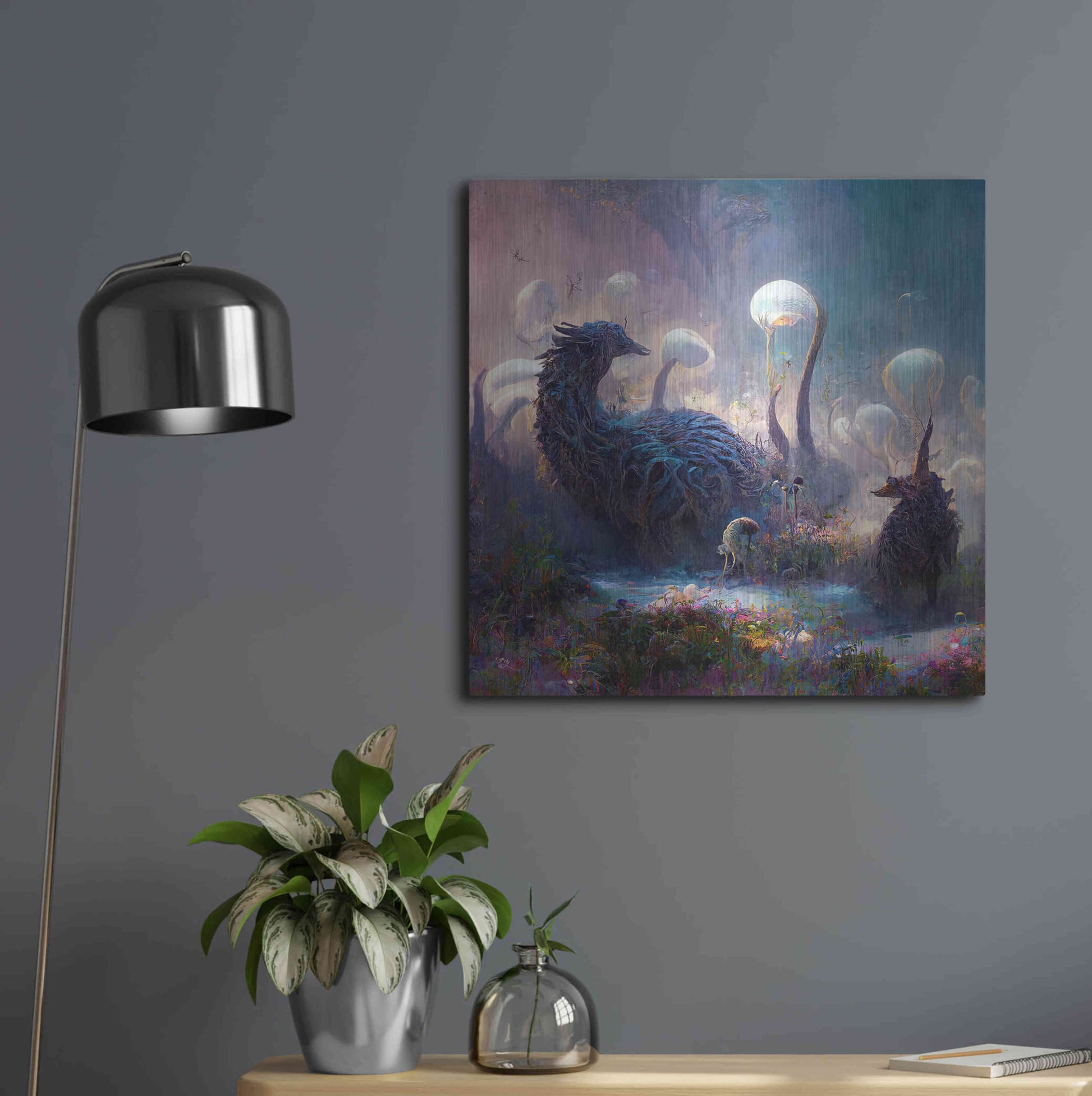 Luxe Metal Art 'Dreamscapes 2' by Cameron Gray, Metal Wall Art,24x24