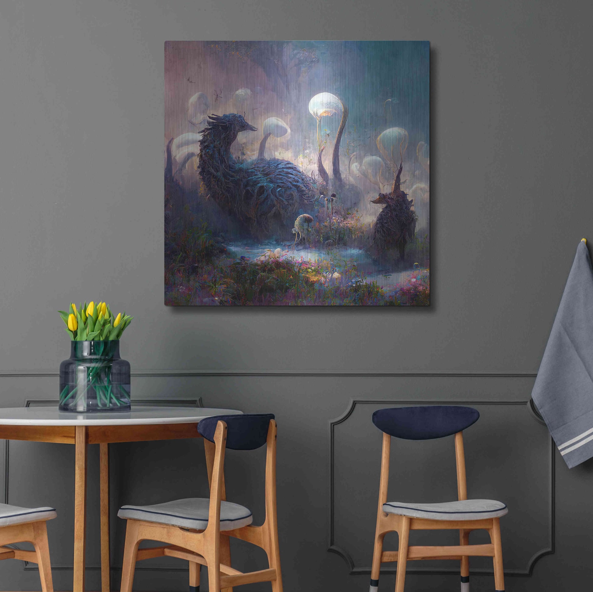 Luxe Metal Art 'Dreamscapes 2' by Cameron Gray, Metal Wall Art,36x36