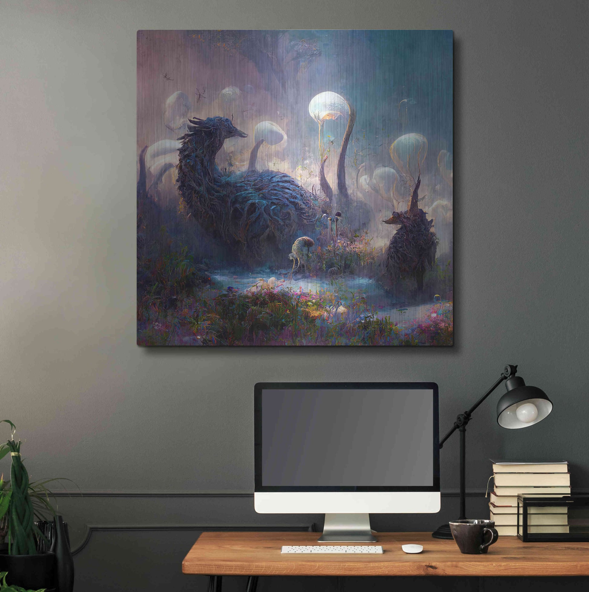 Luxe Metal Art 'Dreamscapes 2' by Cameron Gray, Metal Wall Art,36x36