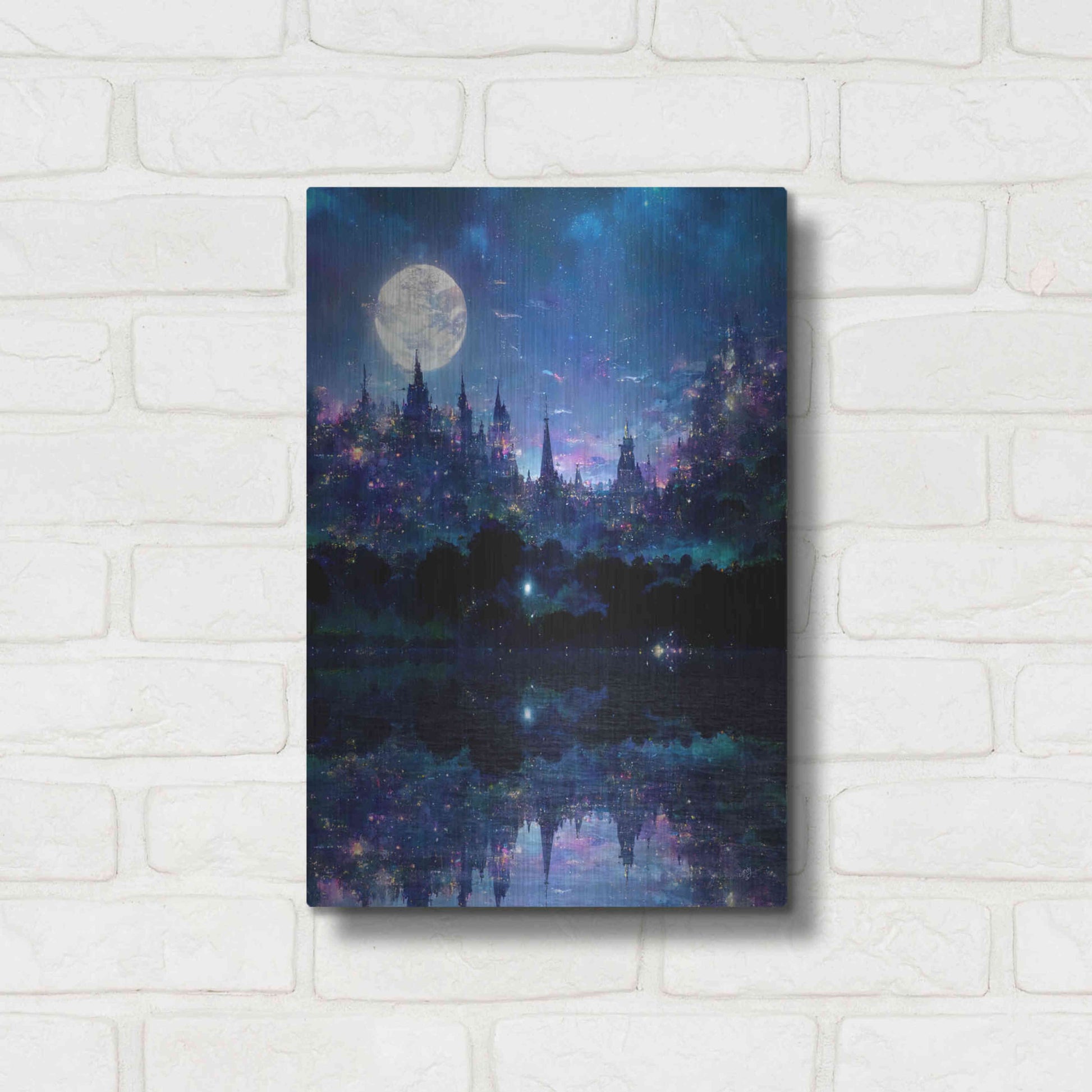 Luxe Metal Art 'Glowing In The Night' by Cameron Gray, Metal Wall Art,12x16