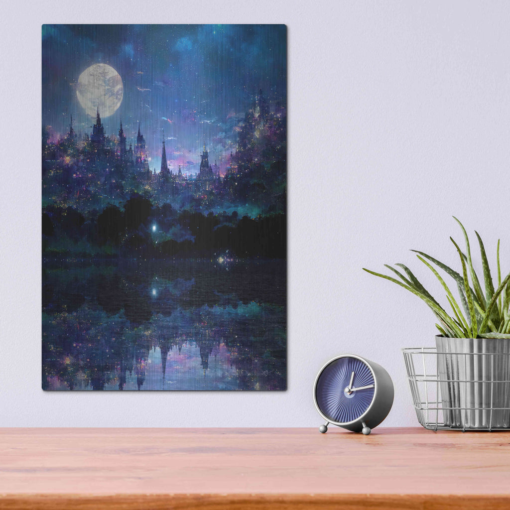 Luxe Metal Art 'Glowing In The Night' by Cameron Gray, Metal Wall Art,12x16