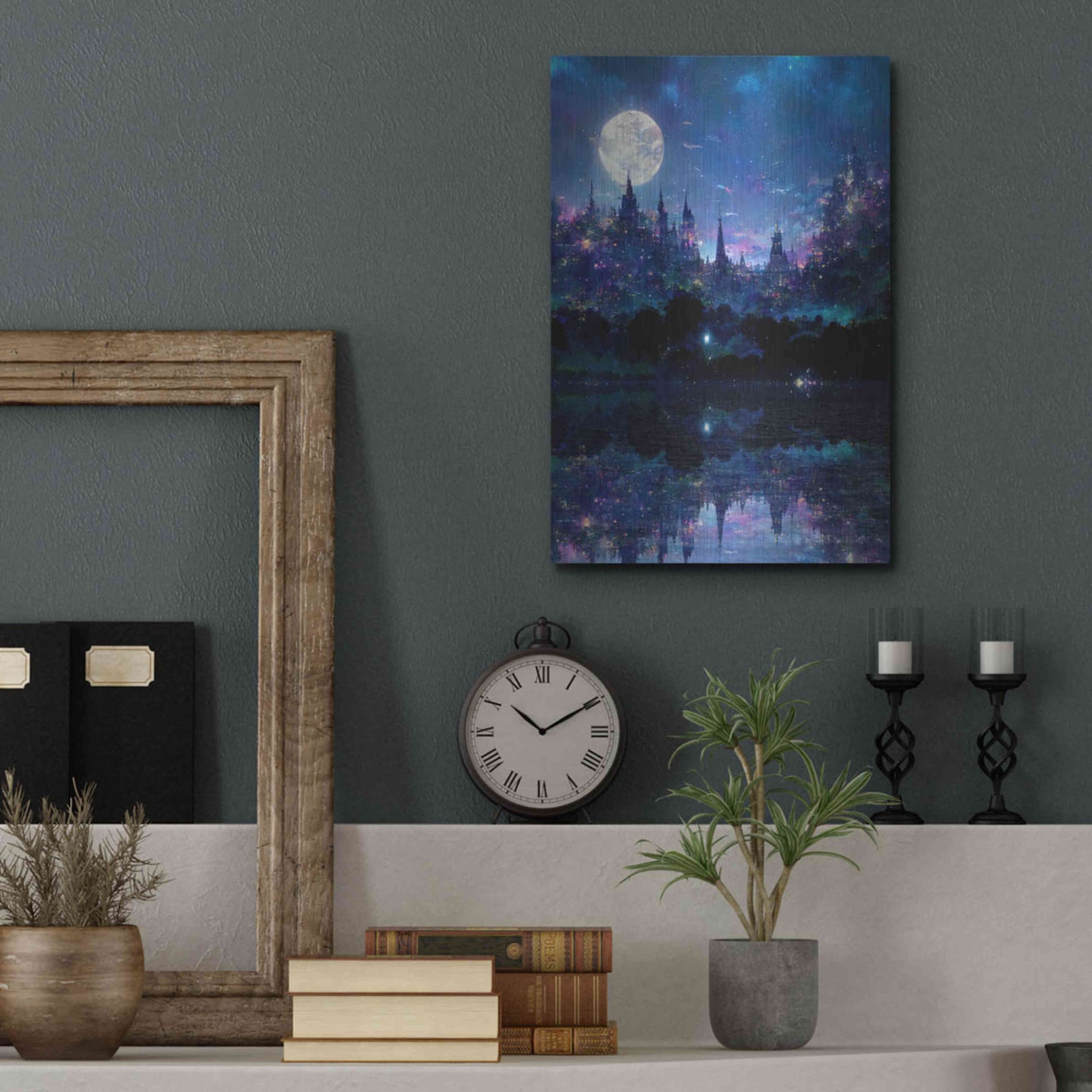 Luxe Metal Art 'Glowing In The Night' by Cameron Gray, Metal Wall Art,12x16