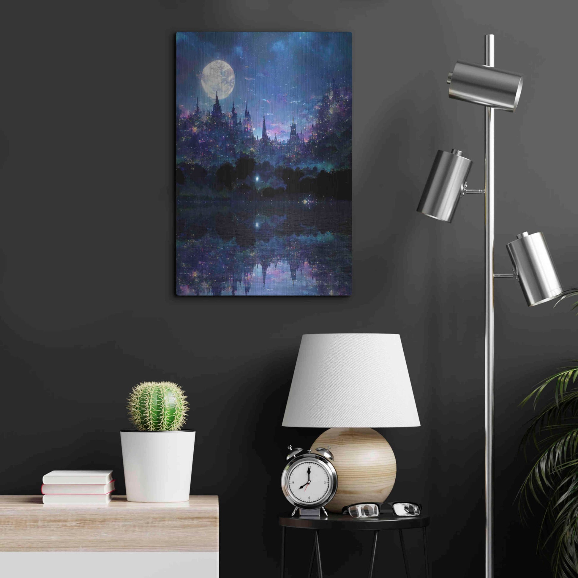 Luxe Metal Art 'Glowing In The Night' by Cameron Gray, Metal Wall Art,16x24