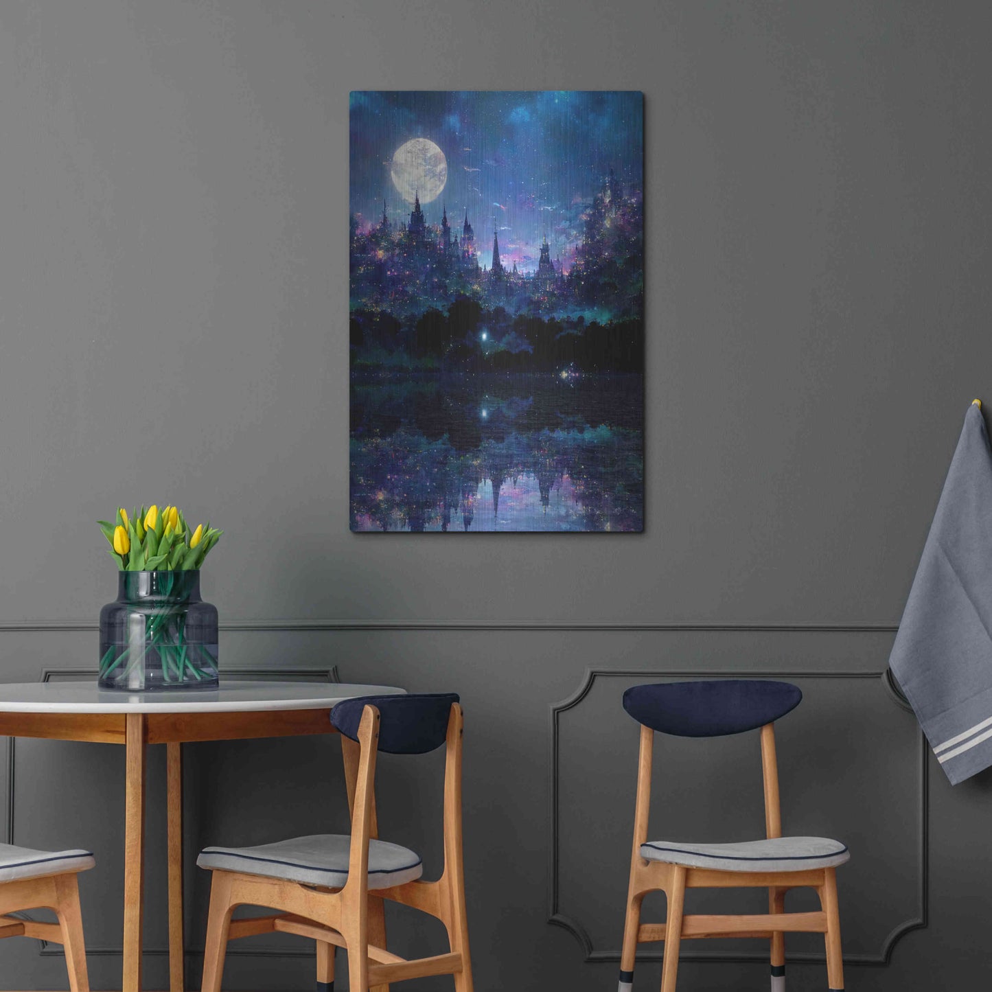 Luxe Metal Art 'Glowing In The Night' by Cameron Gray, Metal Wall Art,24x36