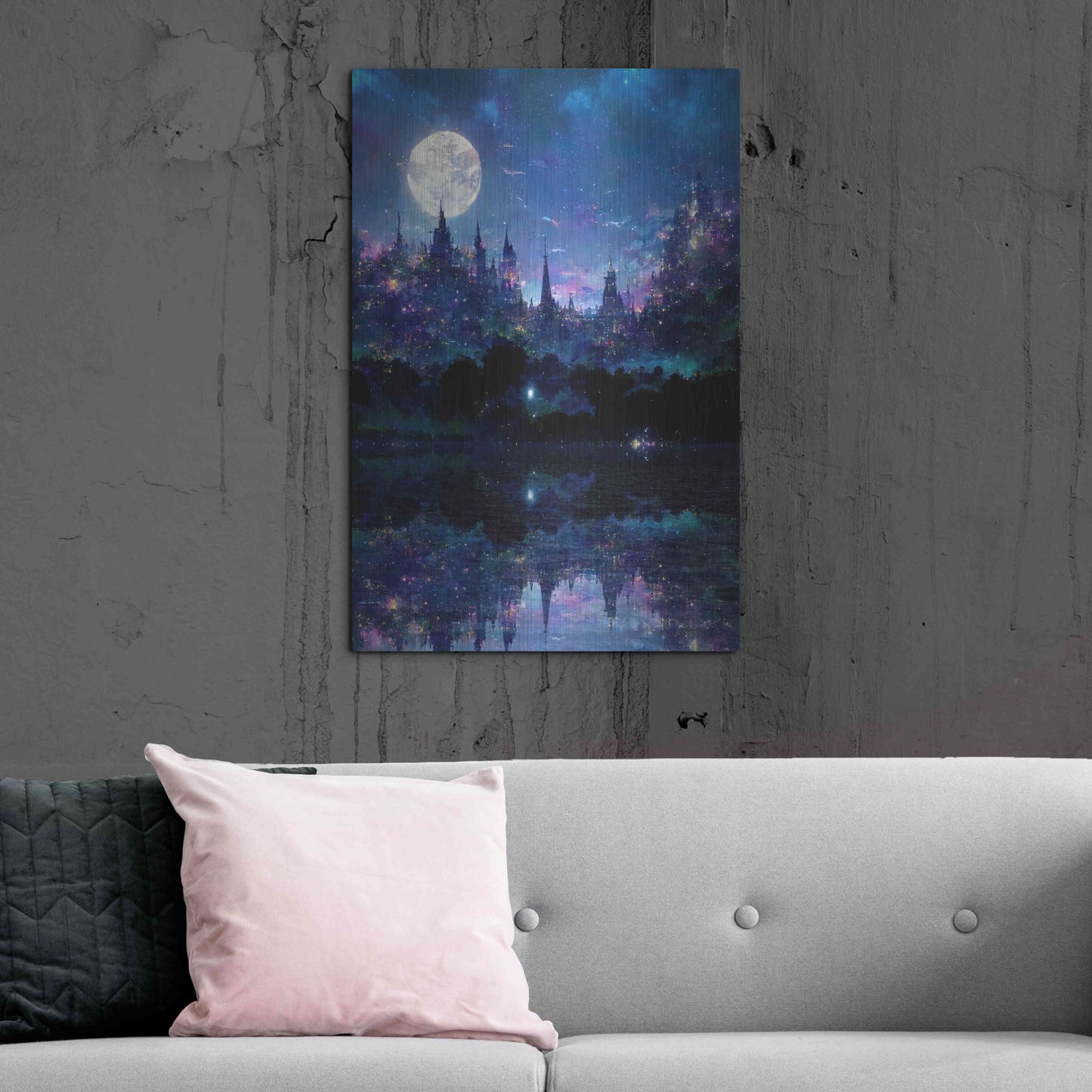 Luxe Metal Art 'Glowing In The Night' by Cameron Gray, Metal Wall Art,24x36