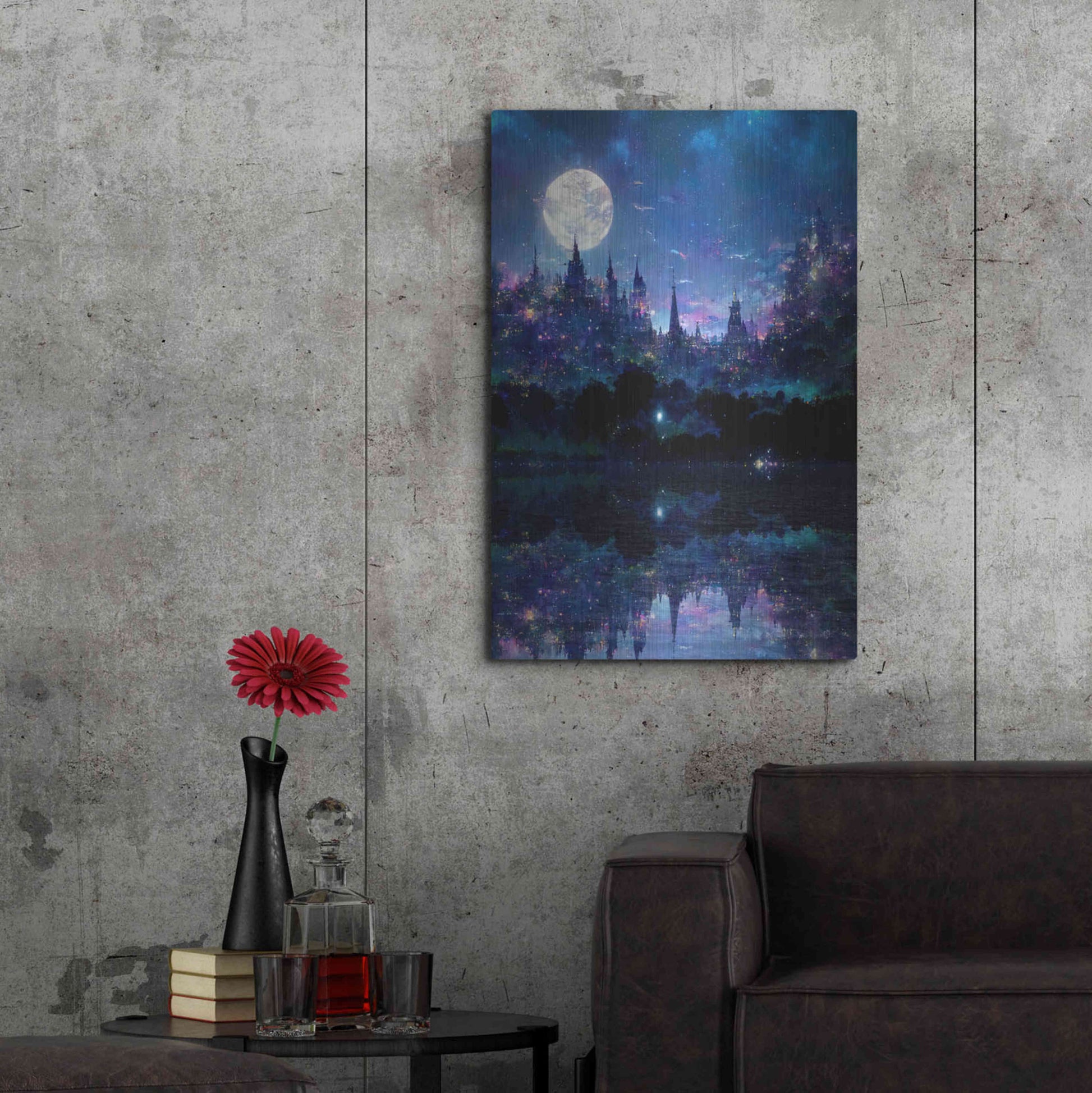 Luxe Metal Art 'Glowing In The Night' by Cameron Gray, Metal Wall Art,24x36
