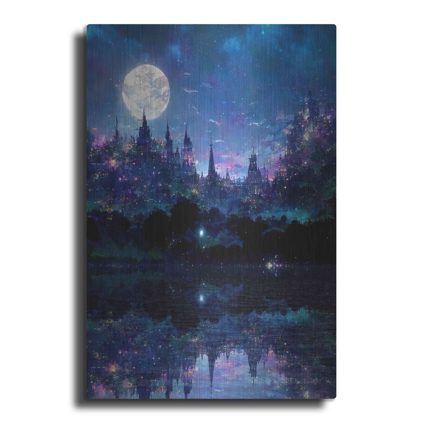 Luxe Metal Art 'Glowing In The Night' by Cameron Gray, Metal Wall Art