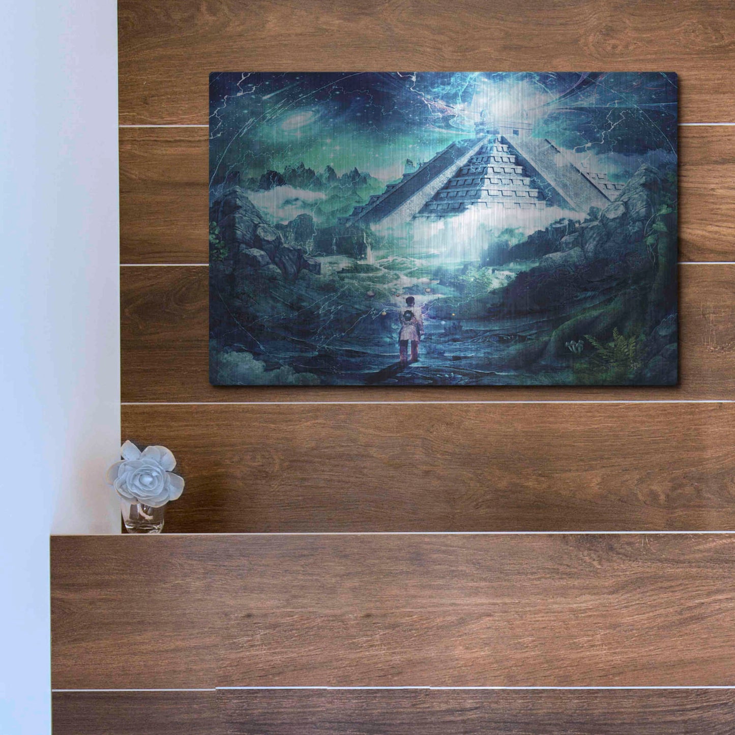 Luxe Metal Art 'Journey Through A Dream' by Cameron Gray, Metal Wall Art,16x12