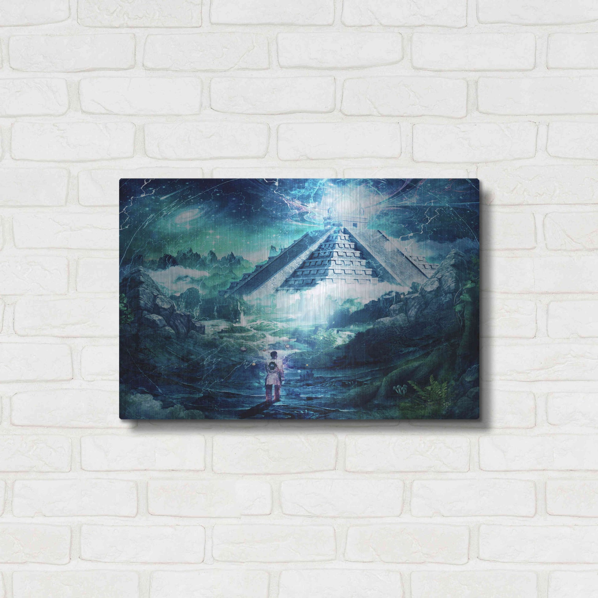 Luxe Metal Art 'Journey Through A Dream' by Cameron Gray, Metal Wall Art,24x16