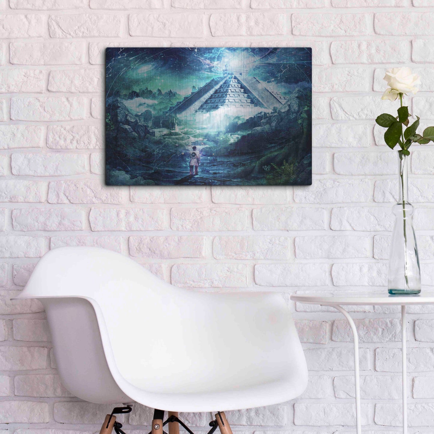 Luxe Metal Art 'Journey Through A Dream' by Cameron Gray, Metal Wall Art,24x16