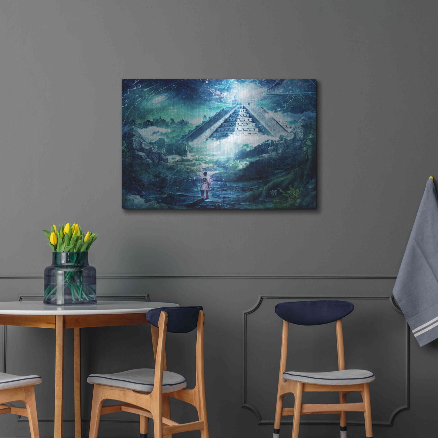 Luxe Metal Art 'Journey Through A Dream' by Cameron Gray, Metal Wall Art,36x24