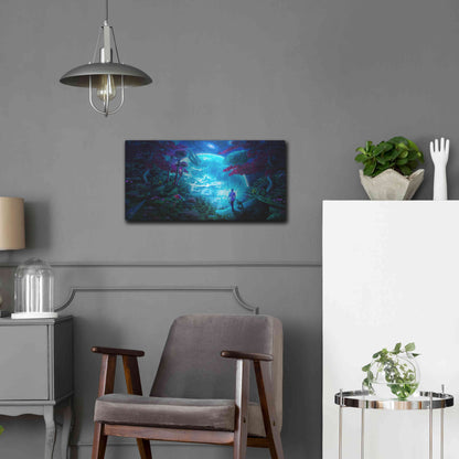 Luxe Metal Art 'Lost Sky' by Cameron Gray, Metal Wall Art,24x12