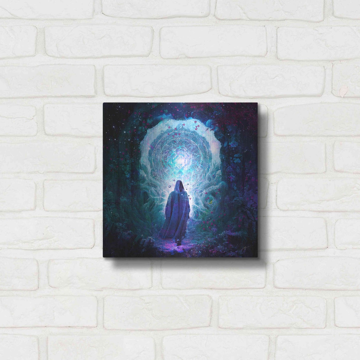 Luxe Metal Art 'Walk With No Whisper' by Cameron Gray, Metal Wall Art,12x12