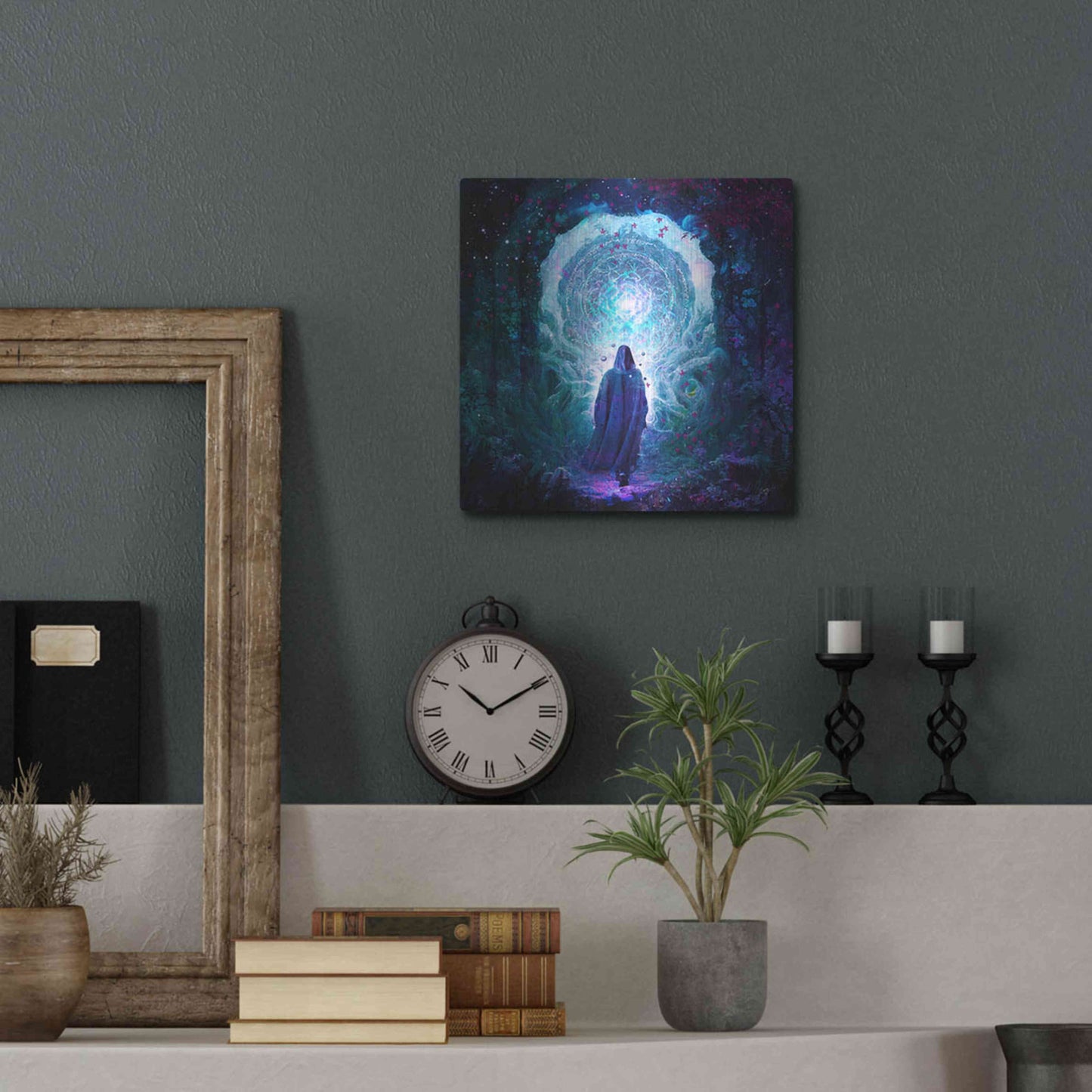 Luxe Metal Art 'Walk With No Whisper' by Cameron Gray, Metal Wall Art,12x12