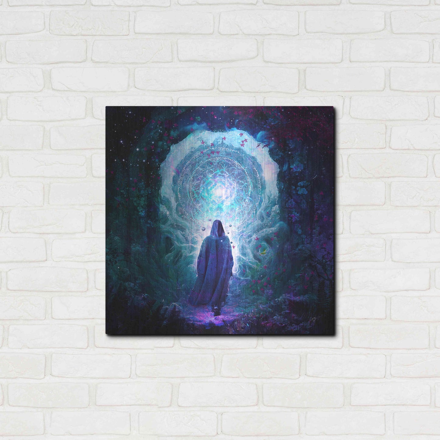 Luxe Metal Art 'Walk With No Whisper' by Cameron Gray, Metal Wall Art,24x24