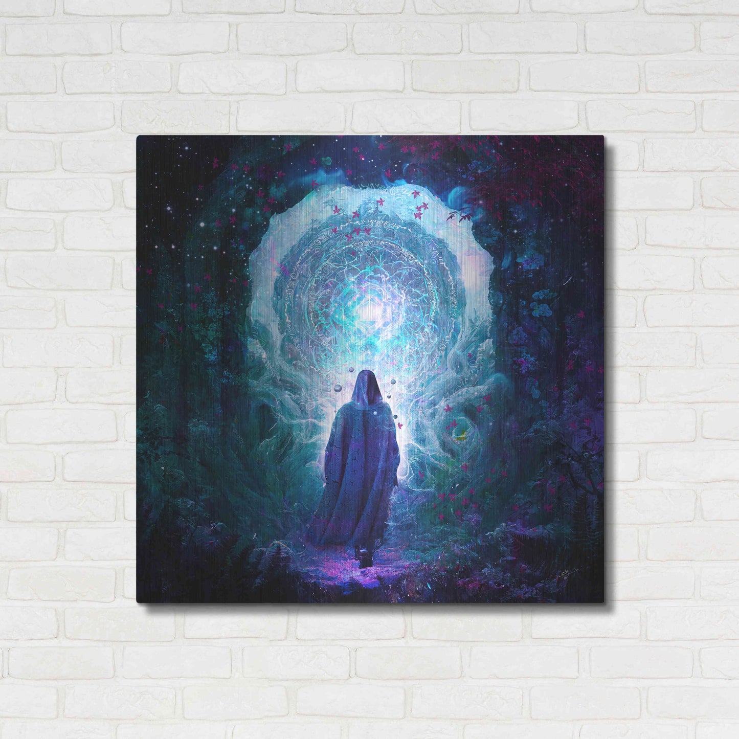 Luxe Metal Art 'Walk With No Whisper' by Cameron Gray, Metal Wall Art,36x36