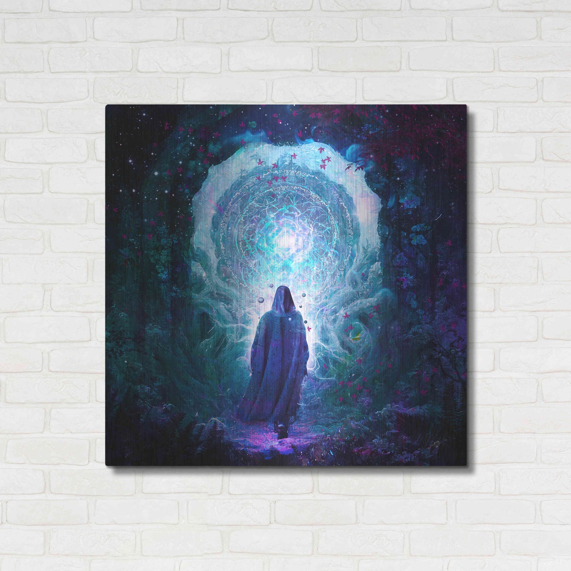 Luxe Metal Art 'Walk With No Whisper' by Cameron Gray, Metal Wall Art,36x36