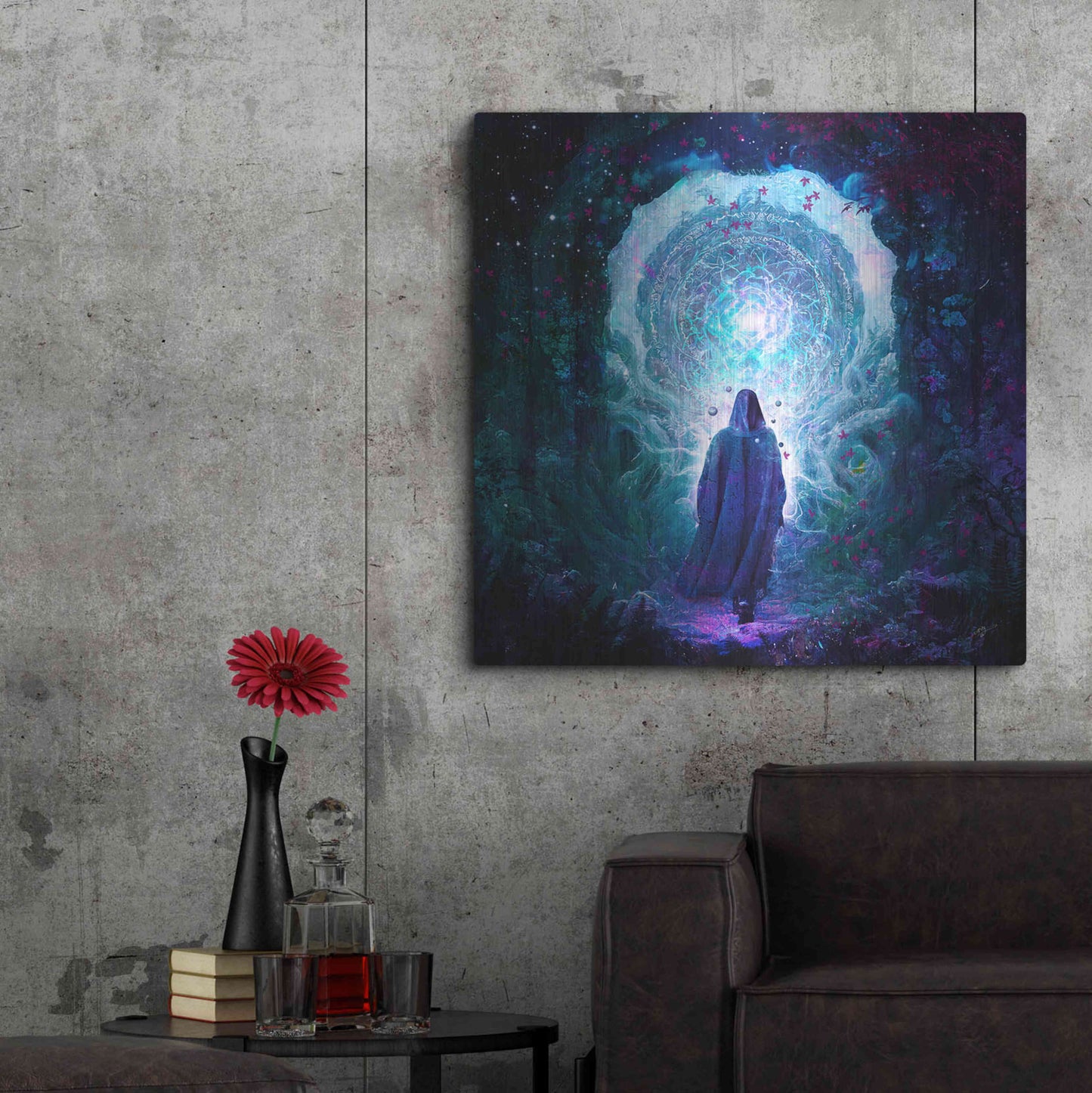 Luxe Metal Art 'Walk With No Whisper' by Cameron Gray, Metal Wall Art,36x36