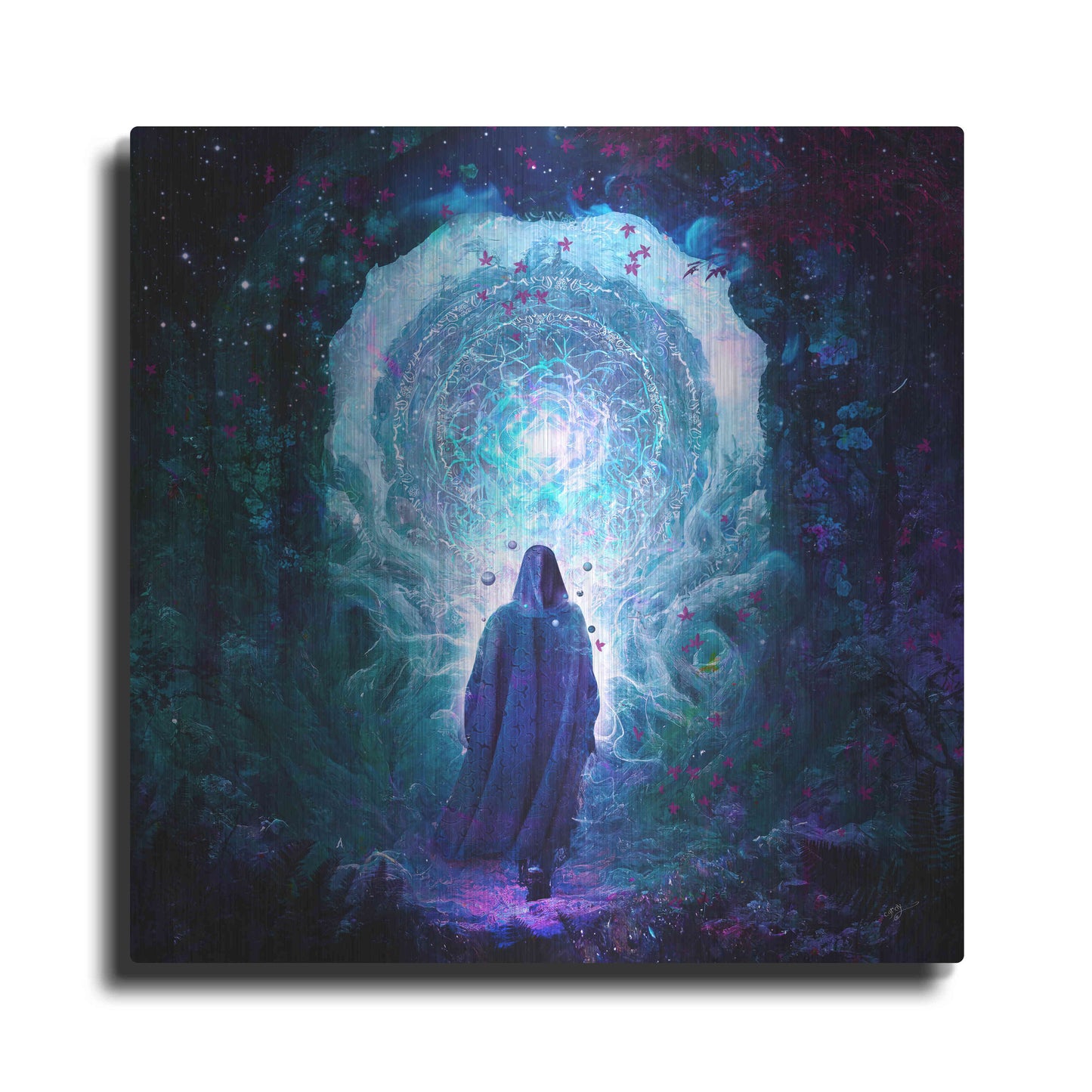 Luxe Metal Art 'Walk With No Whisper' by Cameron Gray, Metal Wall Art